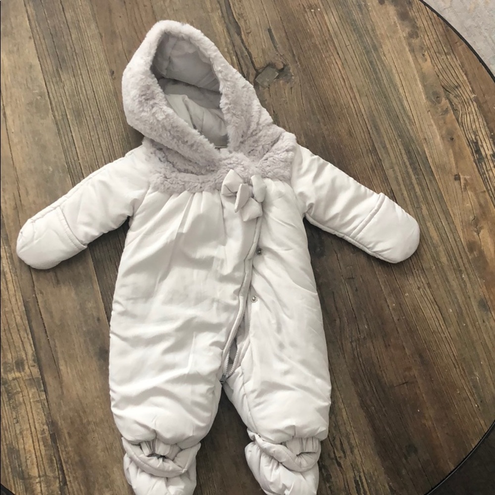 NEW Never worn baby girl snowsuit